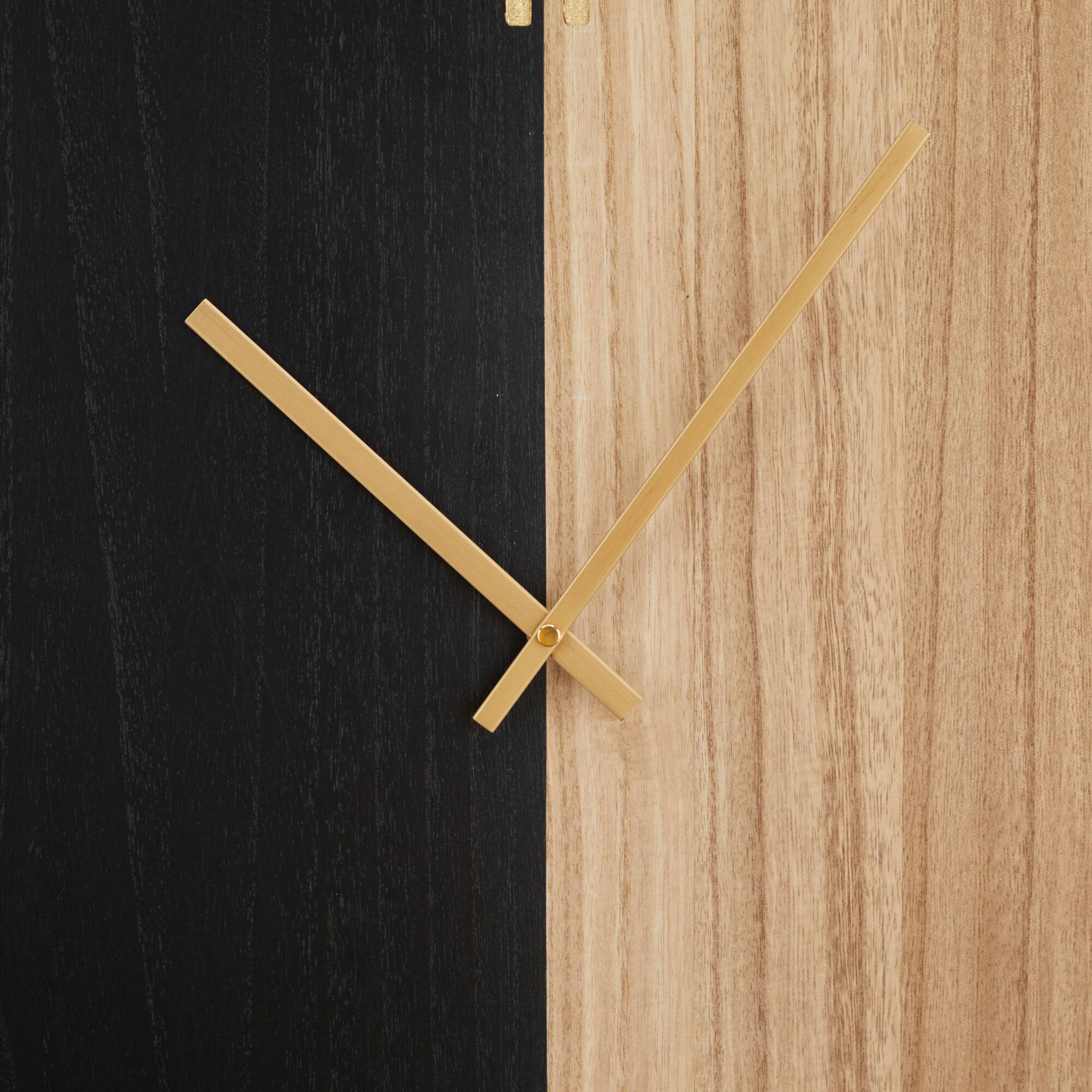Black Contemporary Abstract Wall Clock, 24" x 2" x 24"